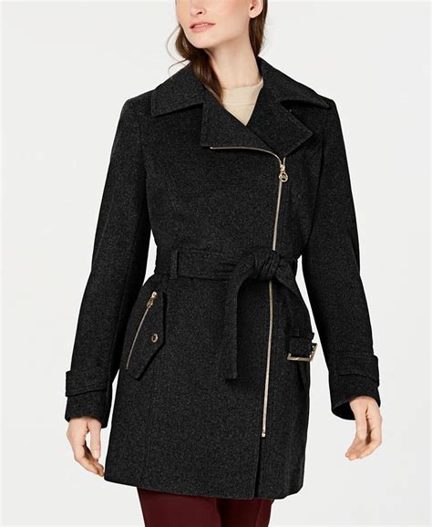 michael kors asymmetrical wool coat review|macy's michael kors coat.